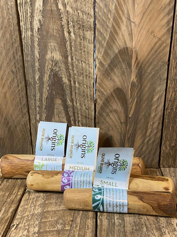 olive wood chews in small medium and large 